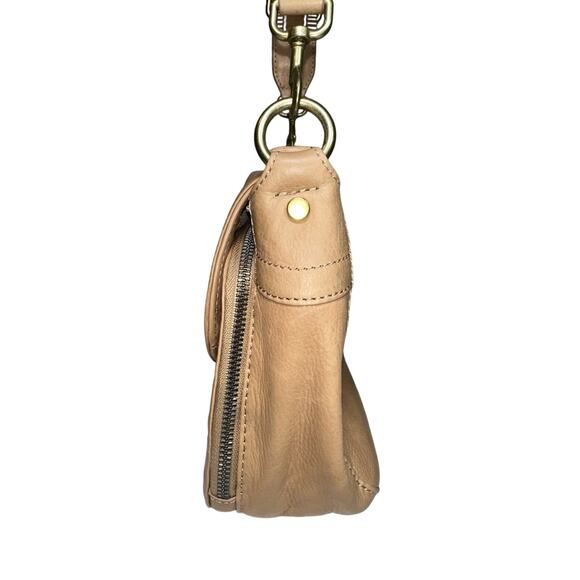 American Leather Co Marino Crossbody Bag With Two Straps In Vachetta Camel EUC - Picture 5 of 14